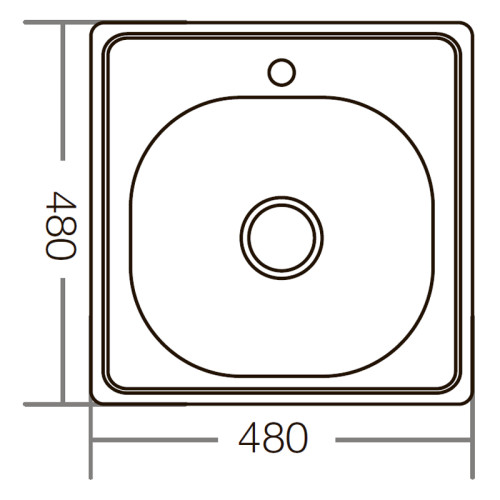 Мийка кухонна ZERIX Z4848-06-160D (decor) (ZM0558)