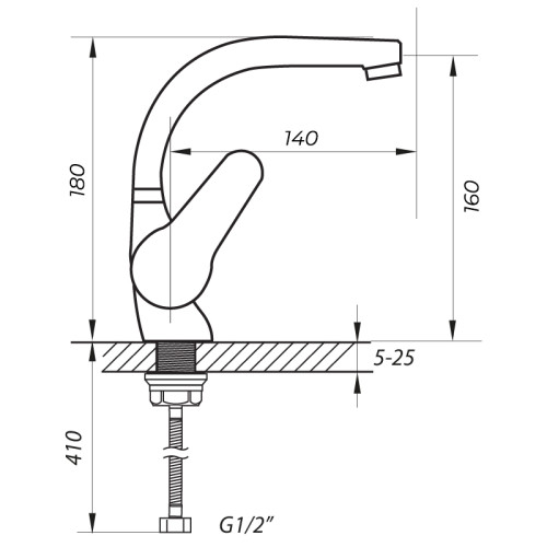 Змішувач для умивальника Zerix SOP1 146 (ZX2651)