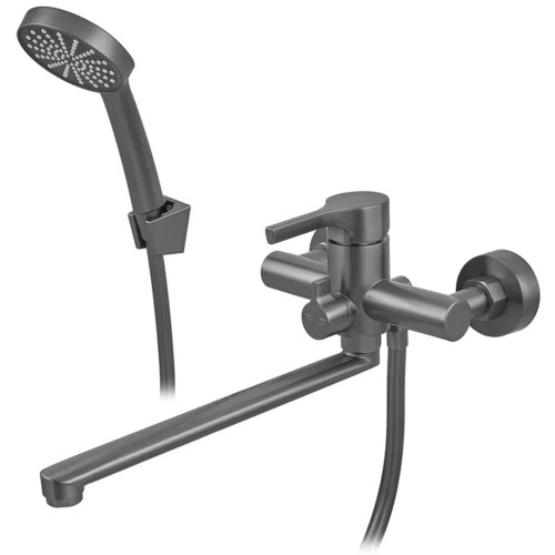 Смеситель для ванны ZERIX REX-006 (EURO) GRAPHITE из нерж. стали (Цвет графит) (ZX6120) Смеситель для ванны ZERIX REX-006 (EURO) GRAPHITE из нерж. стали (Цвет графит) (ZX6120)