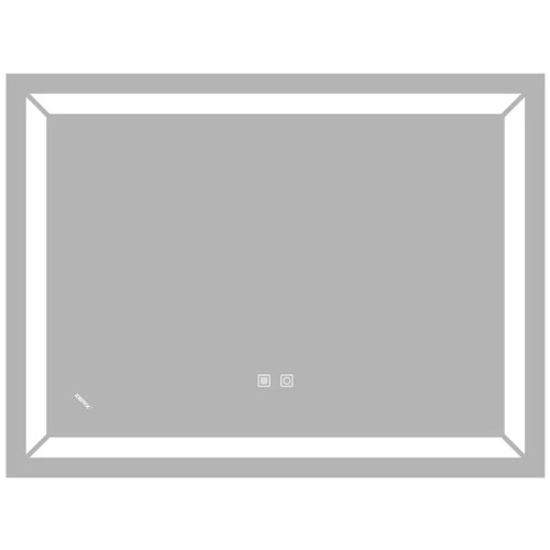 Дзеркало ZERIX KUBIX MR04-80x60-REVERSE із LED Touch, Anti-fog, димером, рег. яскравості (ZX6054)