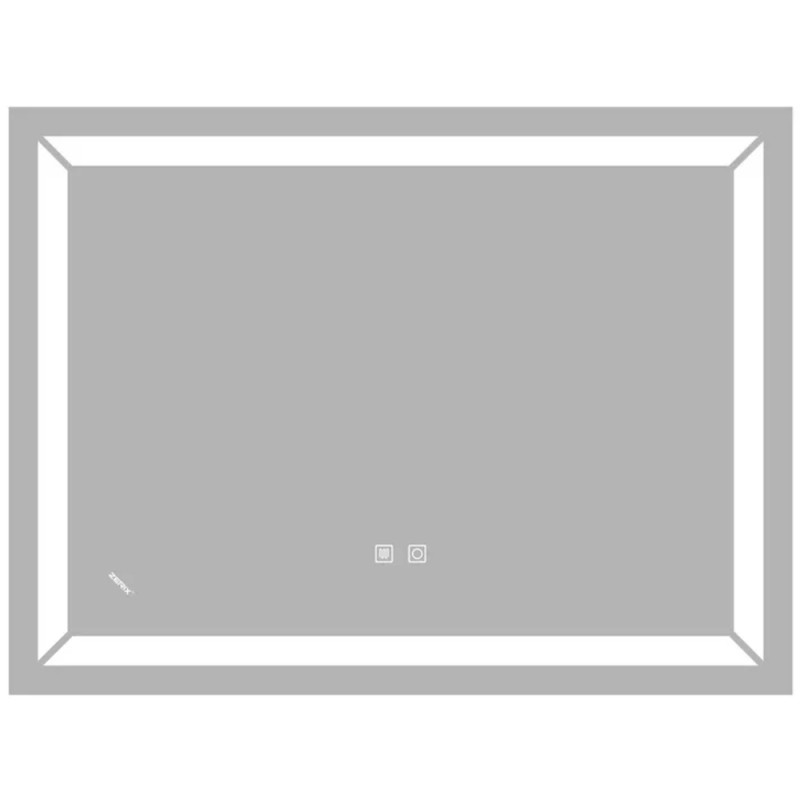 Дзеркало ZERIX KUBIX MR04-80x60-REVERSE із LED Touch, Anti-fog, димером, рег. яскравості (ZX6054)