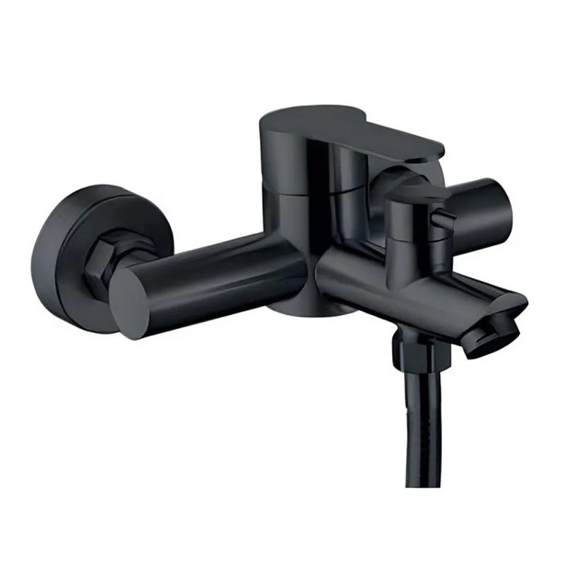 Змішувач для ванни ZERIX DAX-142 (EURO) BLACK з нержавіючої сталі SUS304 (чорний) (ZX5838)
