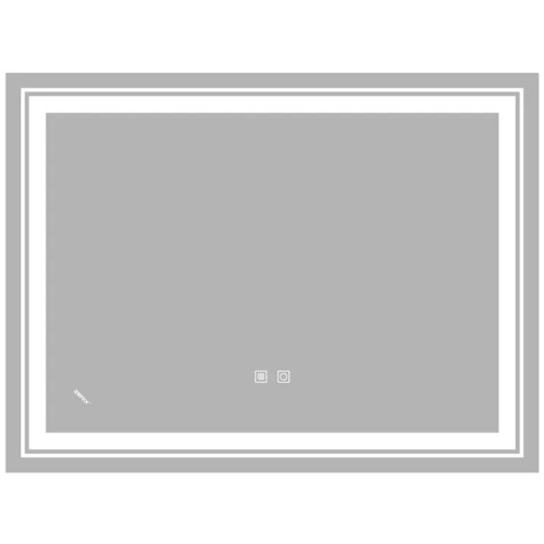 Дзеркало ZERIX ALIVE MR06-80x60-REVERSE із LED Touch, Anti-fog, димером, рег. яскравості (ZX6062)