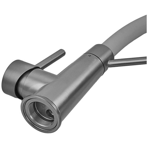 Змішувач для кухні з силіконовим виливом Zerix FUL-017 Graphite Refl.Gray з нержавіючої сталі SUS304 (колір графіт) (ZX5996)