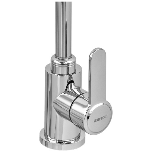 Змішувач для кухні з рефлекторним виливом ZERIX EZA-011 CHROME REFLECTOR з нерж. сталі (колір хром) (ZX6141)