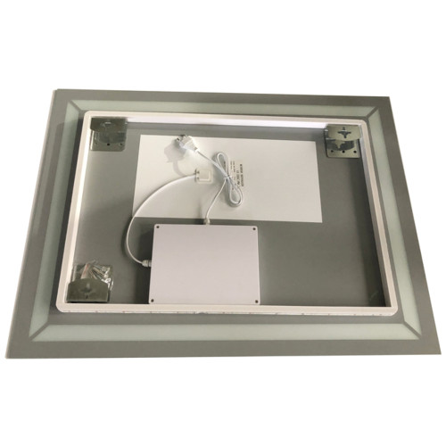 Дзеркало ZERIX KUBIX MR04-80x60-REVERSE із LED Touch, Anti-fog, димером, рег. яскравості (ZX6054)