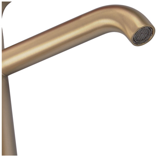 Змішувач для умивальника ZERIX REX-001-B BRUSHED GOLD з нерж. сталі (Колір матове золото) (ZX6116)