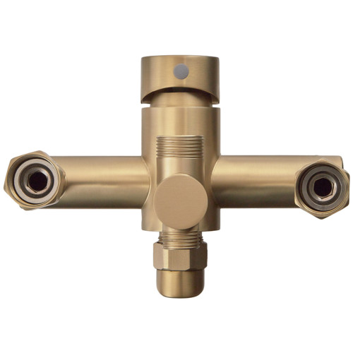 Душова колона із змішувачем ZERIX REX-009-J BRUSHED GOLD із нерж. сталі (Колір матове золото) (ZX6125)