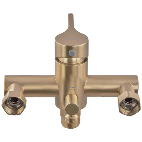 Змішувач для ванни ZERIX REX-006 (EURO) BRUSHED GOLD з нерж. сталі (Колір матове золото) (ZX6119)