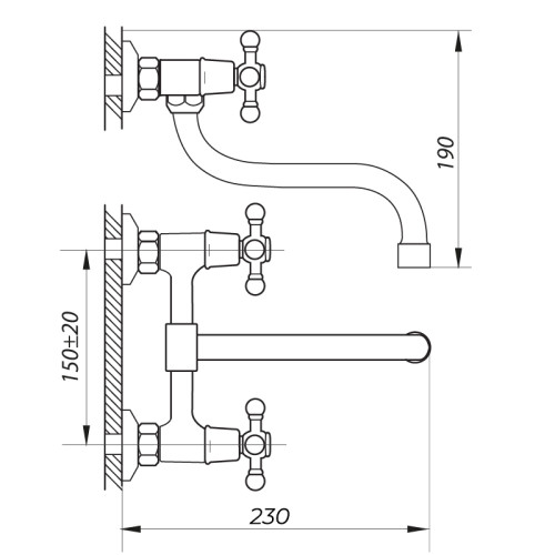Змішувач для кухні Zerix JIK12 102-A (ZX2646)