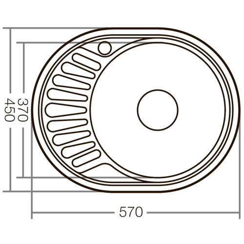 Мийка кухонна Zerix Z5745-08-180E (satin) (ZX1592)
