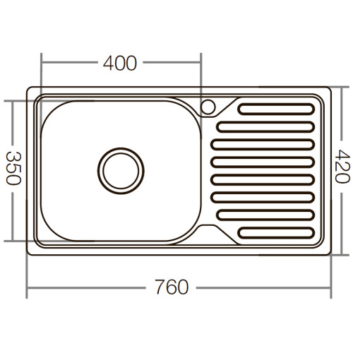 Мийка кухонна Zerix Z7642-08-180E (satin) (ZX1602)