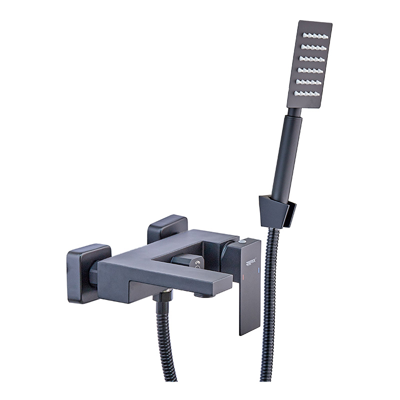 Змішувач для ванни Zerix KUB-008 (Euro) Black з нерж. сталі SUS304 (кл. чорний) (ZX4851)