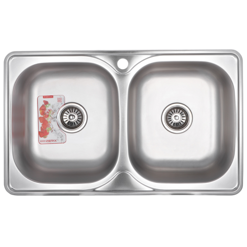 Мийка кухонна Zerix Z7848D-08-180E DOUBLE (SATIN) (ZS0578) Мийка кухонна Zerix Z7848D-08-180E DOUBLE (SATIN) (ZS0578)