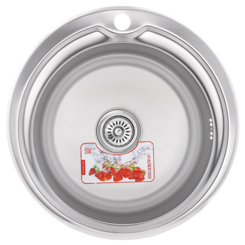 Мийка кухонна Zerix Z510-08-180E (satin) (ZX1586) Мийка кухонна Zerix Z510-08-180E (satin) (ZX1586)