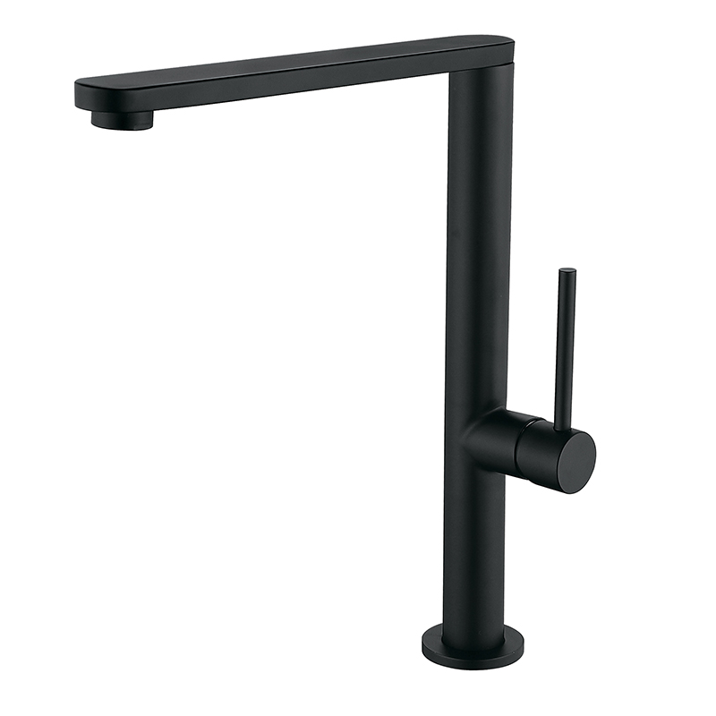 Змішувач для кухні ZERIX KFM-011 BLACK з нерж. сталі SUS304 (чорний) (ZX4863)