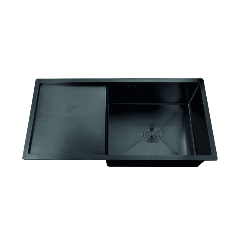 Мийка ZERIX ZH7844B-215 (3.0/1.0) PVD-BLACK із сушаркою для посуду (ZM5565)