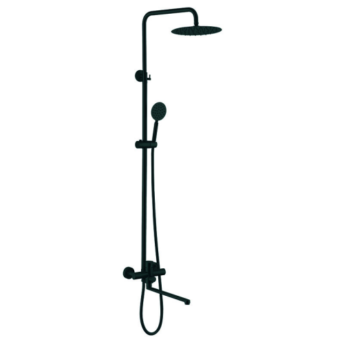 Душова колона із змішувачем ZERIX DAX-006-J-35cm BLACK (нерж. сталь) (ZX4829)
