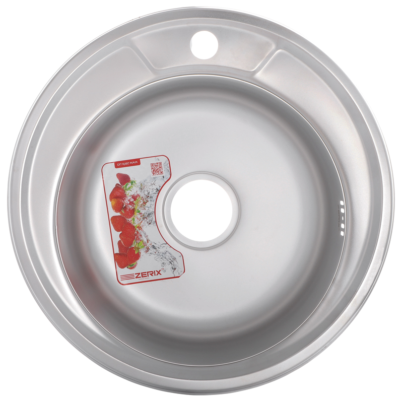 Мийка кухонна Zerix Z490-08-180MD (MICRO DECOR) (ZS0558)