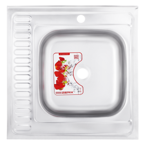 Мийка кухонна Zerix Z6060R-08-180MD (MICRO DECOR) (ZS0591) Мийка кухонна Zerix Z6060R-08-180MD (MICRO DECOR) (ZS0591)
