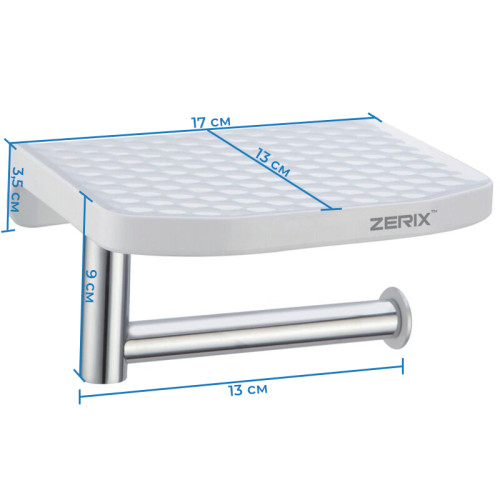 Бумаготримач з полицею Zerix A8103 (ZX2819)