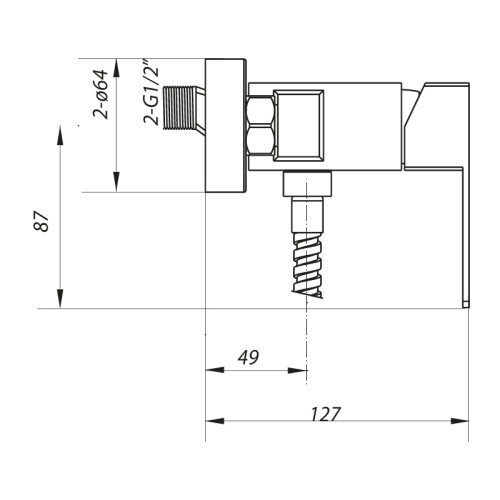 Змішувач для душу Zerix LR72033 (LL1469)