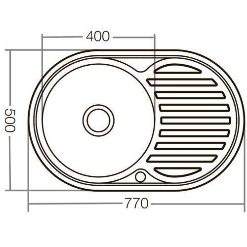 Мийка кухонна ZERIX Z7750-06-180E (satin) (ZX1594)