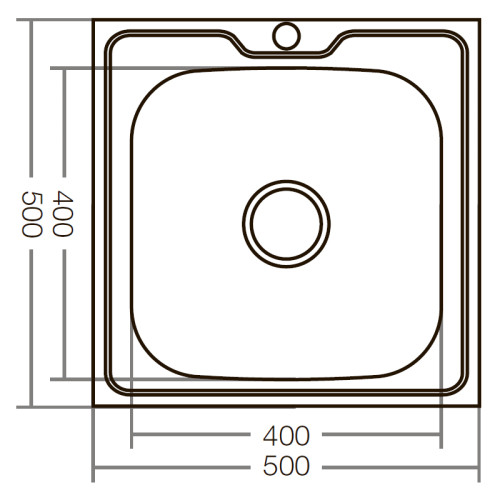 Кухонна мийка накладна ZERIXZ5050-04-160E (satin) (ZX1608)