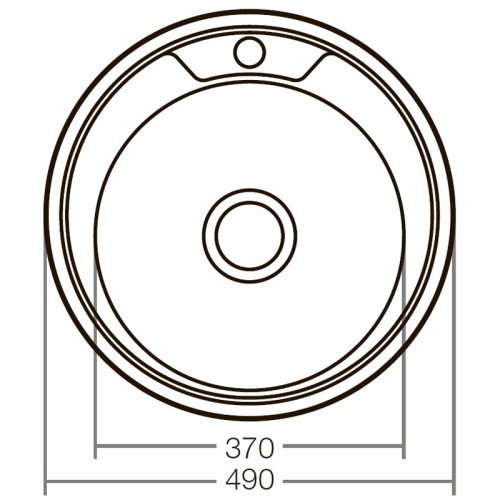 Мойка кухонная ZERIX Z490-06-180D (decor) (ZX1583)
