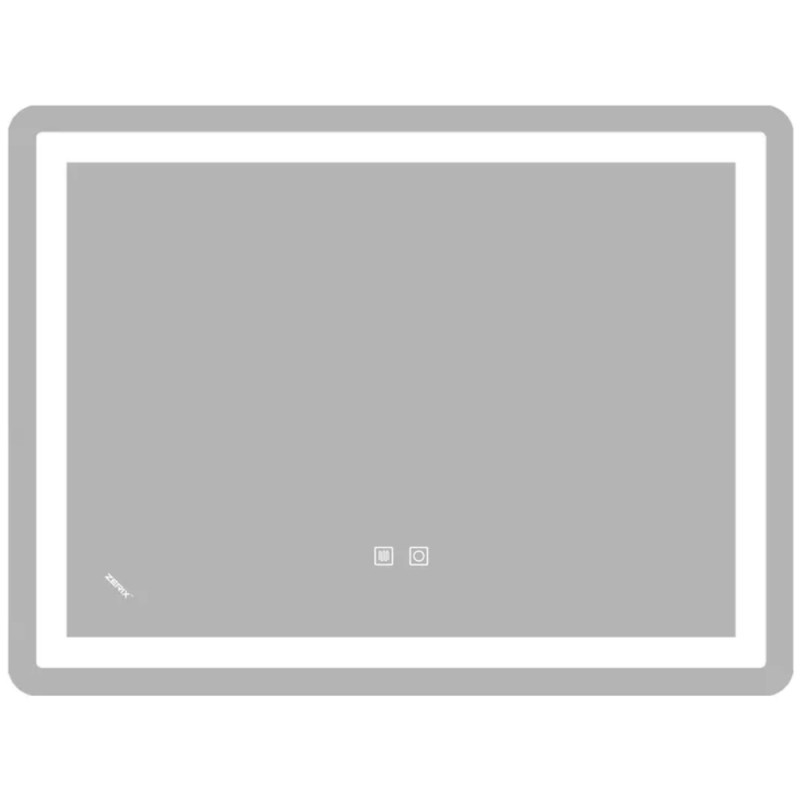 Зеркало ZERIX SANSA MR01-80x60-REVERSE с LED Touch, Anti-fog, димером, рег. яркости (ZX6049)