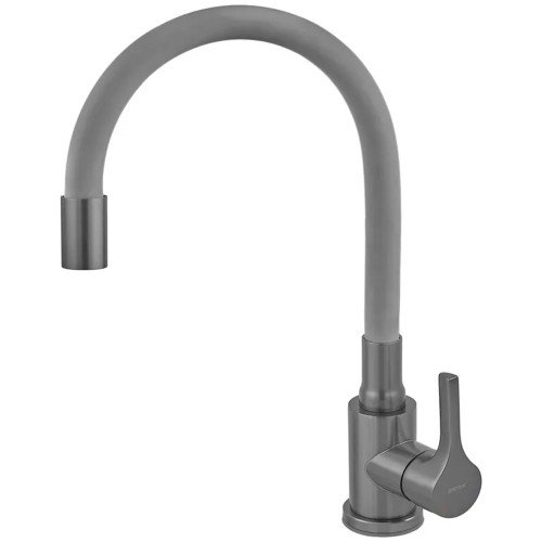 Змішувач для кухні ZERIX REX-011 GRAPHITE REFL.GREY з нерж. сталі (Колір графіт + силіконовий вилив сірий) (ZX6130) Змішувач для кухні ZERIX REX-011 GRAPHITE REFL.GREY з нерж. сталі (Колір графіт + силіконовий вилив сірий) (ZX6130)