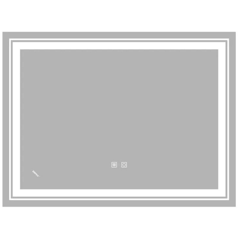 Дзеркало ZERIX ALIVE MR06-80x60-REVERSE із LED Touch, Anti-fog, димером, рег. яскравості (ZX6062)