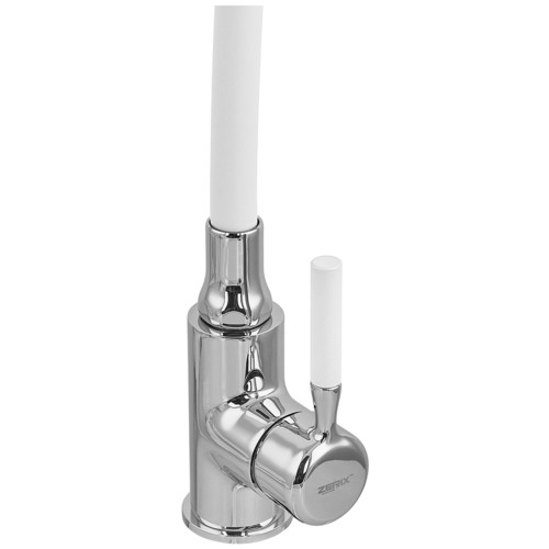 Смеситель для кухни Zerix Atrium-011-T Refl.WHITE (Цвет хром+силик.излив белый) (ZX4719)