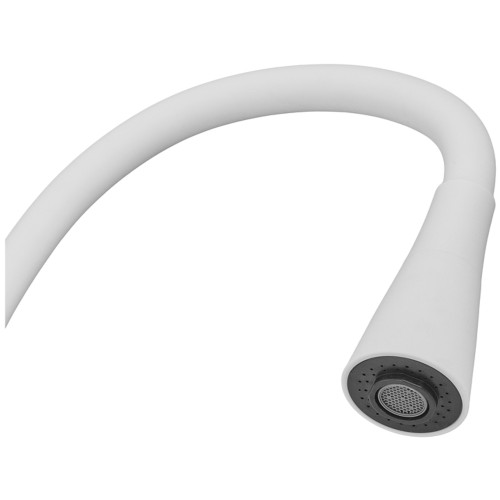 Смеситель для кухни Zerix Atrium-011-T Refl.WHITE (Цвет хром+силик.излив белый) (ZX4719)