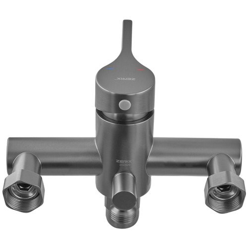 Смеситель для ванны ZERIX REX-006 (EURO) GRAPHITE из нерж. стали (Цвет графит) (ZX6120)