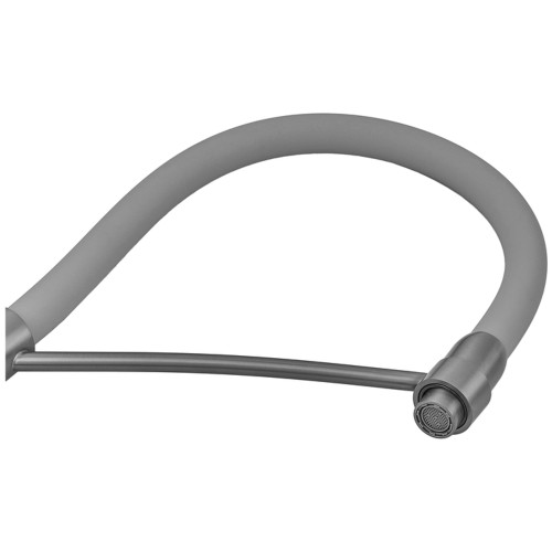 Смеситель для кухни с силиконовым изливом Zerix FUL-017 Graphite Refl.Gray из нерж. стали SUS304 (цв.графит) (ZX5996)