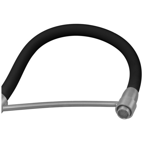 Смеситель для кухни с силиконовым изливом Zerix FUL-017 Refl.Black из нерж. стали SUS304 (изл.черный) (ZX5992)