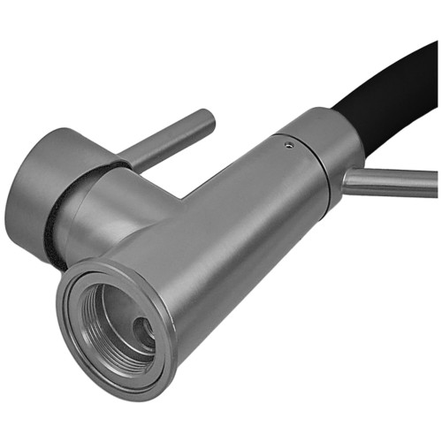 Змішувач для кухні з силіконовим виливом Zerix FUL-017 Graphite Refl.Black з нержавіючої сталі SUS304 (колір графіт) (ZX5995)