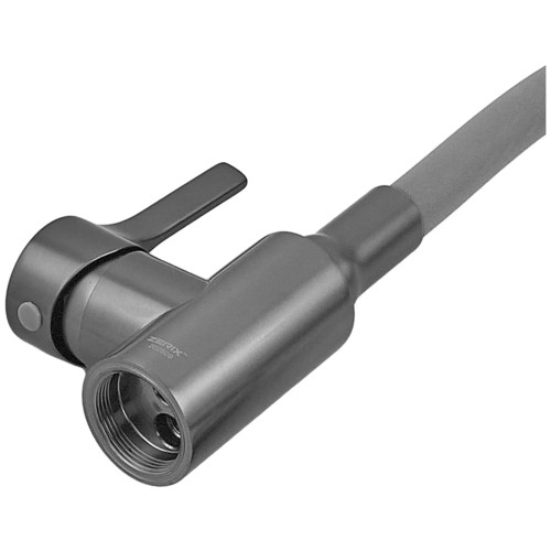 Смеситель для кухни ZERIX REX-011 GRAPHITE REFL.GREY из нерж. стали (Цвет графит+силиконовый излив серый) (ZX6130)