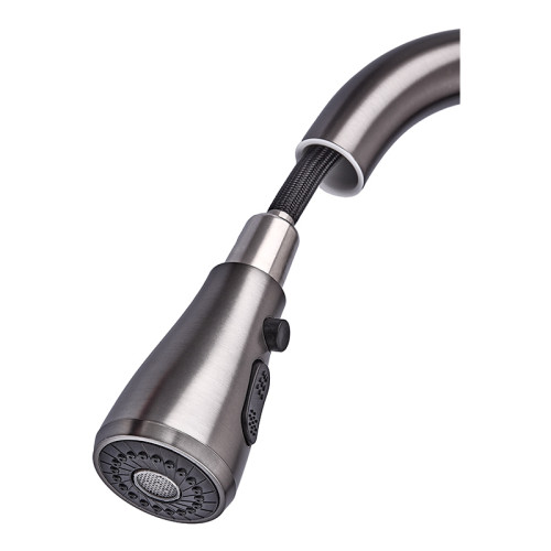 Смеситель для кухни с выдвижной лейкой Zerix PUL-014 Graphite из нерж. стали SUS304 (цвет графит) (ZX5036)