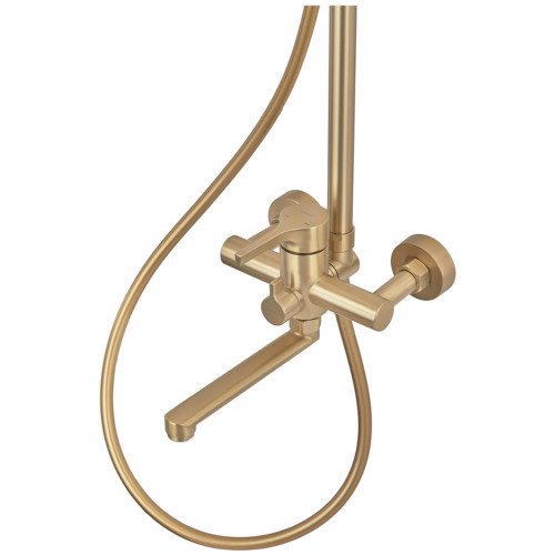 Душевая колонна со смесителем ZERIX REX-009-J BRUSHED GOLD из нерж. стали (Цвет матовое золото) (ZX6125)