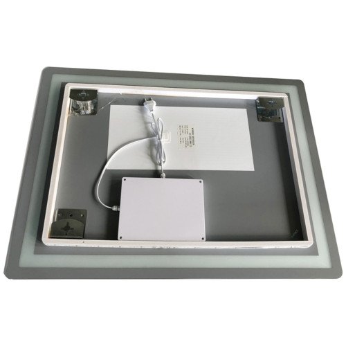 Зеркало ZERIX SANSA MR01-80x60-REVERSE с LED Touch, Anti-fog, димером, рег. яркости (ZX6049)