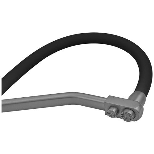 Смеситель для кухни с силиконовым изливом Zerix FUL-021 Graphite Refl.Black из нерж. стали SUS304 с выходом для пит.воды (ZX5999)