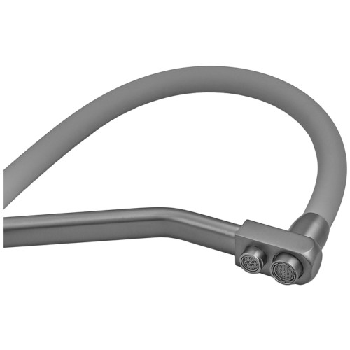 Змішувач для кухні з силіконовим виливом Zerix FUL-021 Graphite Refl.Gray з нержавіючої сталі SUS304 з виходом для питної води (ZX6000)