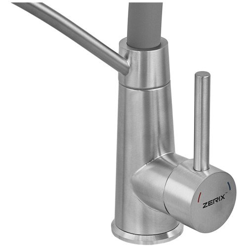 Смеситель для кухни с силиконовым изливом Zerix FUL-017 Refl.Gray из нерж. стали SUS304 (изл.серый) (ZX5993)