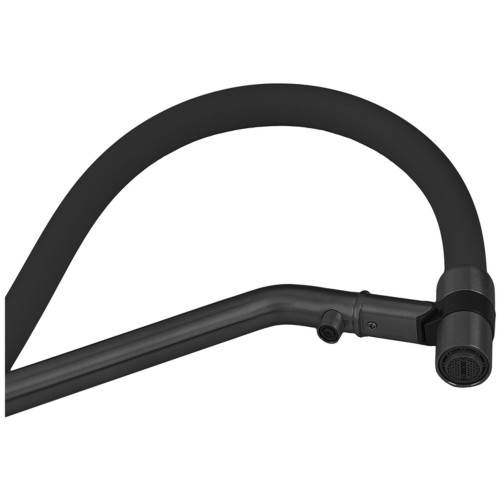 Змішувач для кухні з силіконовим виливом Zerix MAG-021 Black Refl.Black з нержавіючої сталі SUS304 з виходом для питної води (ZX6006)