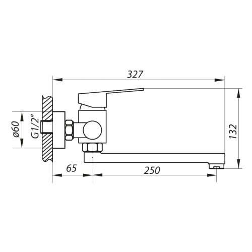 Смеситель для кухни Zerix LR74603 (LL1197)