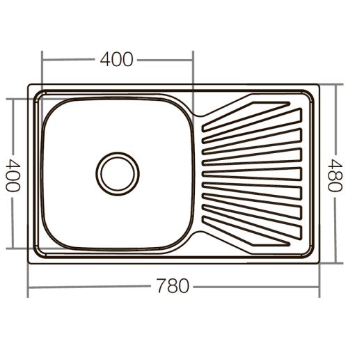 Мойка кухонная Zerix Z7848-08-180E (satin) (ZX1604)