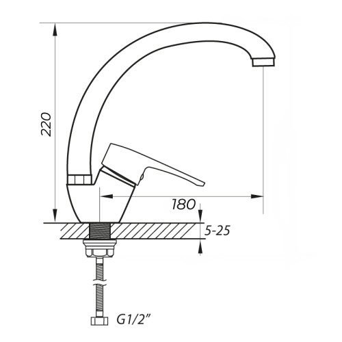 Смеситель для кухни Zerix PUD4 146 (ZX2995)