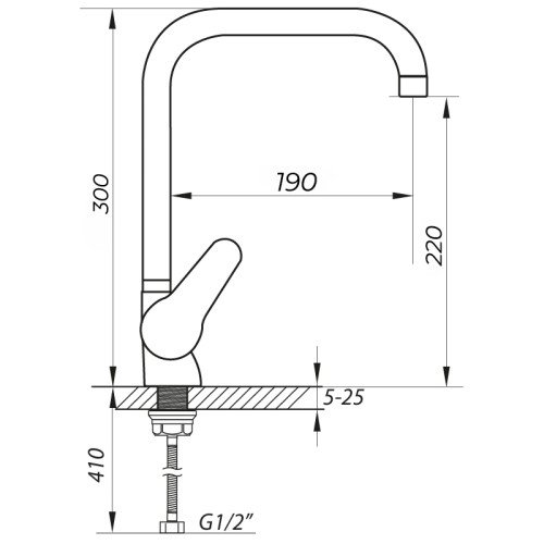 Смеситель для кухни Zerix SOP7 146 (ZX0192)
